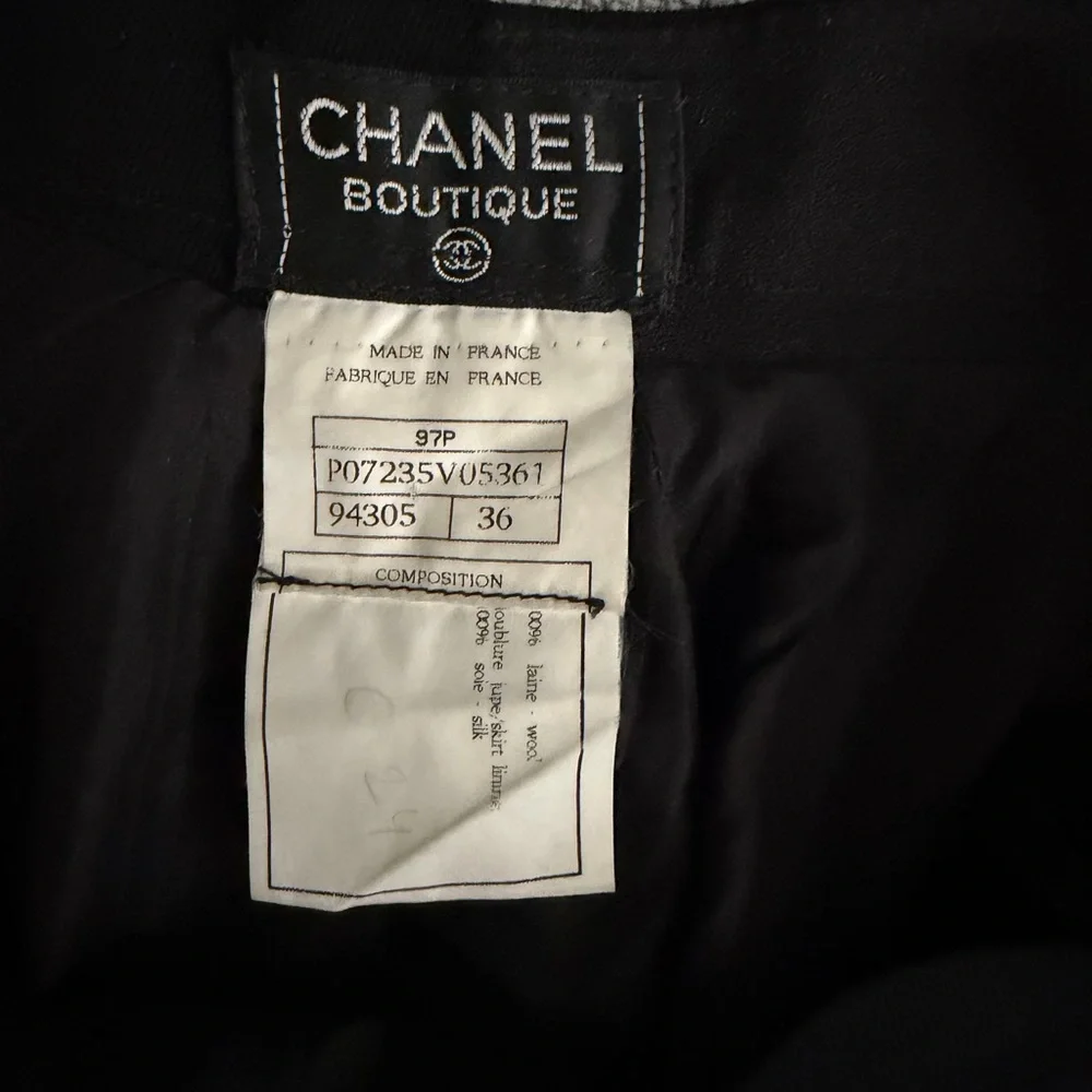 Chanel Vintage  Black Women's Skirt  Made in France Pristine Condition